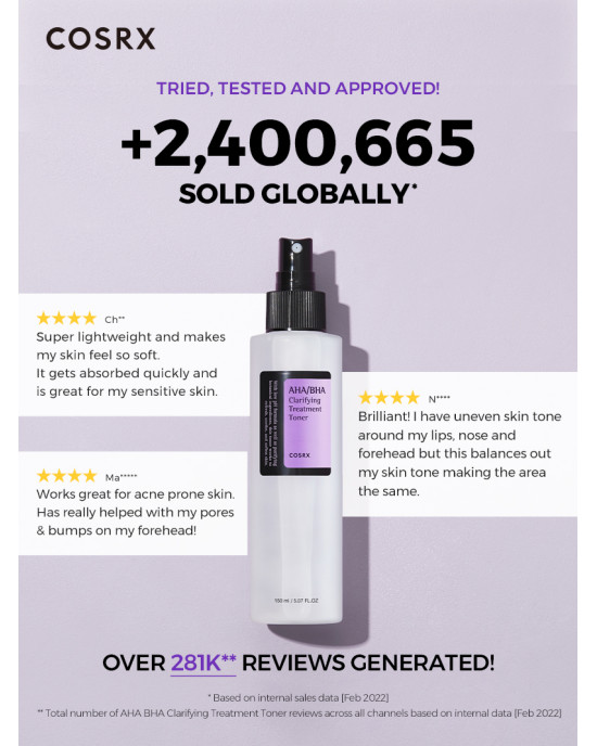 COSRX - AHA/BHA Clarifying Treatment Toner 150ml